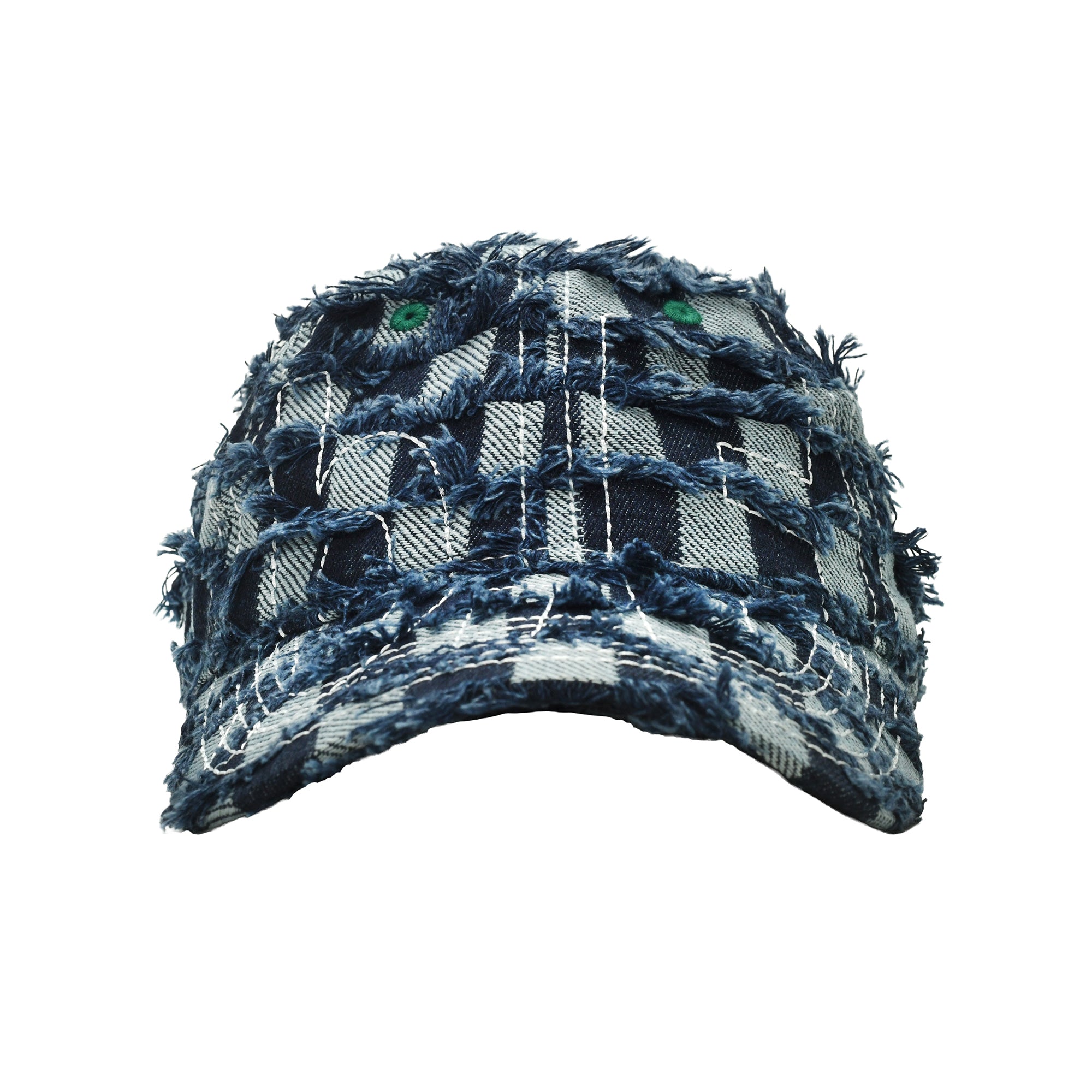 Vapor 6-Panel Cap Navy Checker Denim